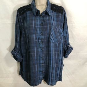 Lane Bryant | Madras pattern shirt